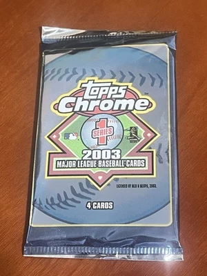 2003 Topps Chrome Baseball Unopened Pack - Image 1 of 2