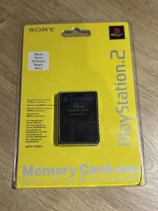 Official Sony PlayStation 2 8MB Memory Card (Factory Sealed) Black - Picture 1 of 2