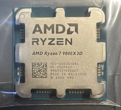 AMD - Ryzen 7 9800X3D 8-ядерный - 16 потоков 4,7 ГГц (5,2 ГГц Max Boost) открытая коробка. - Изображение 1 из 2