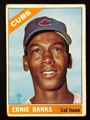 De colección 1966 Topps #110 Ernie Banks Chicago Cubs Salón de la fama en muy buena condición Foto 1 de 3