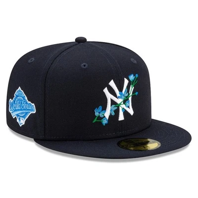 New York Yankees MLB NewEra 59FIFTY Fitted Cap HAT 5950 BLACK FLORAL OG NEW - Image 1 of 4