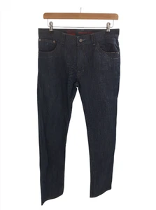 JEFF BANKS Men's Size UK Medium Dark Blue Straight Leg Casual Jeans PRE-LOVED - Picture 1 of 9