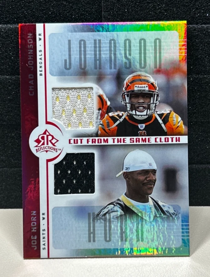 2005 Upper Deck Reflections Cut from the Same Cloth Chad Johnson Joe Horn #CC-JH - Image 1 of 2