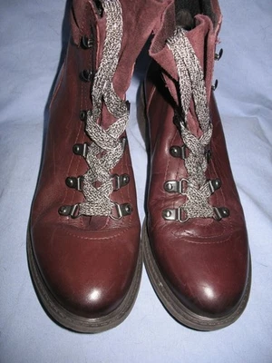 Sam Edelman Darrah бордовая кожа/замша боевые ботинки Sz. 8 - Изображение 1 из 4