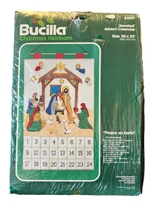 Bucilla 82017 Peace on Earth Nativity Jeweled Advent Calendar Kit Christmas NEW - Picture 1 of 5