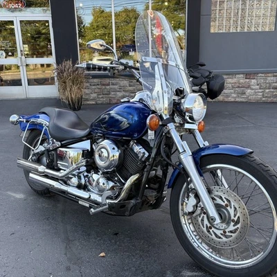 For Yamaha V-Star 650 Custom 18"x16" Windshield fit 7/8" 1" Handlebar Clear Lens Foto 1 de 4