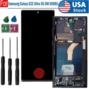 For Samsung Galaxy S22 Ultra 5G SM-S908U/U1/W OLED Display Touch Screen Replace - Picture 1 of 7