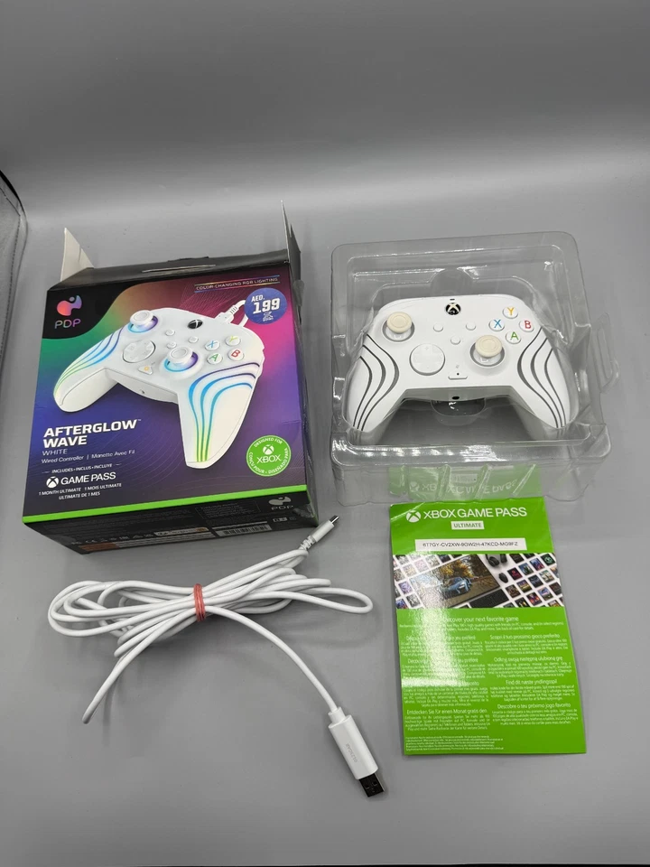 Controlador PDP Afterglow Wave Color Cambiante Cableado Blanco Xbox Series X/S One Foto 1 de 4