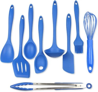 Chef Craft 9 Piece Silicone Kitchen Tool and Utensil Set, 9 Blue  - Image 1 of 4