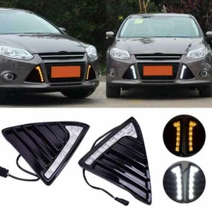 1 Pair Daytime Running Light Turn Signal LED DRL Lamp Ford Focus MK3 2012-2014 - Picture 1 of 10
