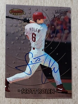 1997 Bowman's Best Certified Autograph Scott Rolen Auto Philadelphia Phillies Foto 1 de 2
