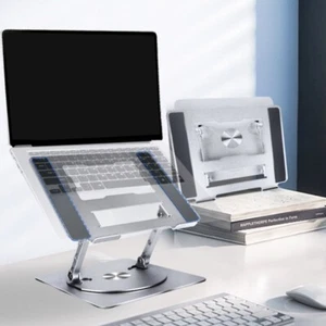 Adjustable Laptop Stand for Desk Ergonomic Laptop Risers 360 Degree Rotating - Afbeelding 1 van 10