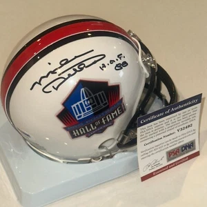 MIKE DITKA (Chicago BEARS) Signed HALL OF FAME Mini-helmet - PSA COA w/ HOF Insc - Picture 1 of 5