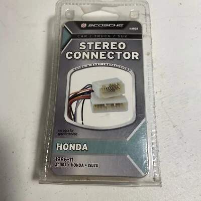 Scosche HA028 Honda Acura Isuzu 1986-2011 Stereo Connector Do It Yourself - Image 1 of 2