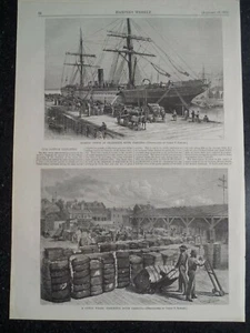 Charleston South Carolina Loading Cotton Wharf Harper’s Weekly 1878 - Bild 1 von 1