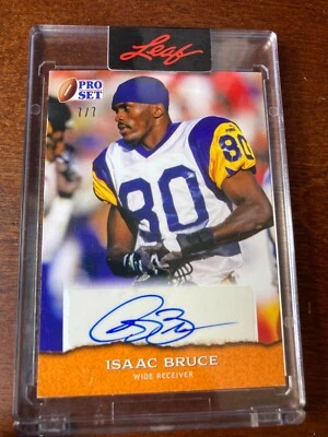 Isaac Bruce  Auto 7/7 2022 Leaf Pro Set Autograph - Image 1 of 2