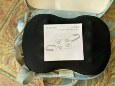 Brookstone I-Need Portable Black Lumbar Massage Pillow Never Used