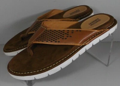252452 SP38 ZAPATOS HOMBRE TALLA 9 M SANDALIAS CUERO TOSTADO JOHNSTON & MURPHY Foto 1 de 4
