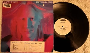JOHNNY WINTER White, Hot & Blue LP 1978 Blue Sky Records JZ35475 VG WHITE LABEL - Picture 1 of 2