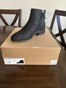 Botines planos con cremallera negros para mujer talla 7 M estilo BT276 nuevos en caja - Imagen 1 de 1