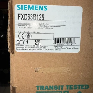 SIEMENS FXD63B125 UNTERBRECHER 3POLIG 125A 600V 35KAIC 480V NEU IM KARTON VERSANDBEREIT - Bild 1 von 1