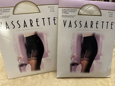 Lote 8140 Pantimedias Vintage Vassarette Longline Modelador Control Abdomen Medio Marfil Foto 1 de 4