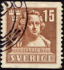 174631 Sweden 1940 Coil Stamp Sergel Bust Fine Used Clean Back - Picture 1 of 1