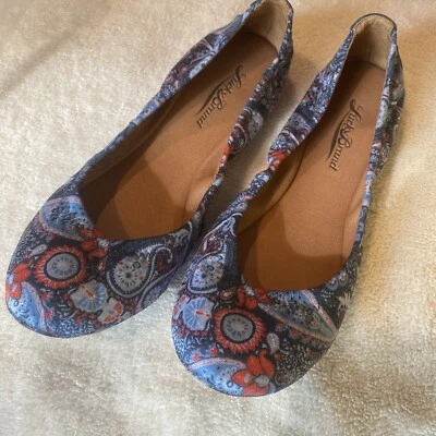 Lucky Brand Flats Blue Zuniga Paisley Vintage Size 6M - Image 1 of 3