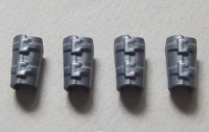 20071, 4x (2 Paar) Manschette, Ledermanschette, lang, silber - Picture 1 of 1