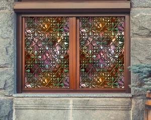 3D Colorido Textu D185 Película para Ventana Impresión Pegatina Adherente Vidrio Manchado UV Bloque An - Imagen 1 de 11