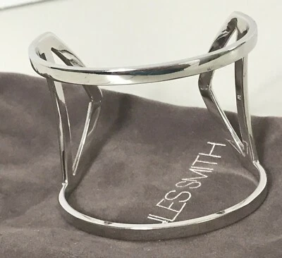 Brazalete Jules Smith Jane Plata PopSugar $90 Trabajo Abierto Moderno Bolsa para el Polvo Foto 1 de 4