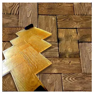 Polyurethane Mat Stamp WOODEN FLOORING | Concrete Cement Stamping Texture Tools - Picture 1 of 11