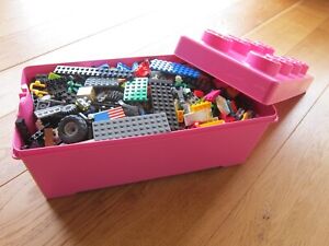 lego gebraucht und gemischt - Bausteine, Einzelteile, Kleinstteile in Box, 2 kg