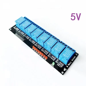 8 channel relay module optically isolated breakout shield for Arduino 5V - Picture 1 of 4