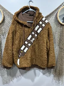 Costume cosplay Star Wars Chewbacca felpa con cappuccio pelliccia sintetica giacca taglia L - Foto 1 di 7