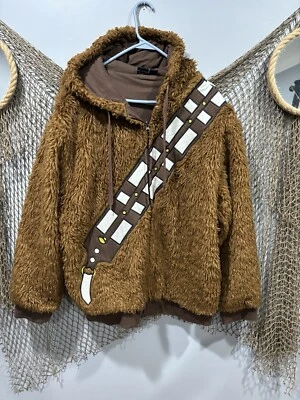 Star Wars Chewbacca Disfraz Cosplay Peludo Sudadera con Capucha Imitación Piel Chaqueta Talla L Foto 1 de 4