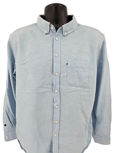 Helly Hansen Shirt XL Blue Button-Down Long Sleeve Pockets Regular Logo Men * - Picture 1 of 18