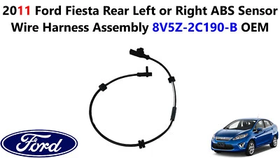 2011 Ford Fiesta Rear Left or Right ABS Sensor Wire Harness Assembly 8V5Z2C190B - Image 1 of 4