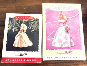 Hallmark Keepsake Ornament Holiday Barbie 2da en Serie y 1995 Pascua Barbie Set - Imagen 1 de 16