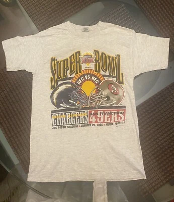 Camiseta De Colección 1995 Super Bowl XXIX Chargers vs 49ers Talla M Foto 1 de 4