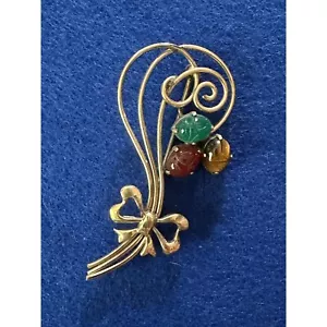 Broche prendedor remolino escarabajo escarabajo relleno de oro WRE 1/20 12 KGF - Imagen 1 de 5