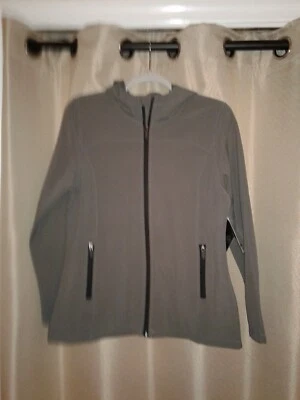NUEVA chaqueta gris con cremallera Big Chill Freestyle para mujer. Vellón forrado con capucha. Talla S Foto 1 de 4