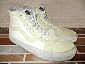 Vans Sk8 Hi Women's Size 7 Shoes Cream & White Sneakers VANS OFF THE WALL - Picture 1 of 17