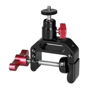 CAMVATE C Clamp with 1/4"-20 Ball Head Holder for Camera Monitor Mount Red Knob - Picture 1 of 6