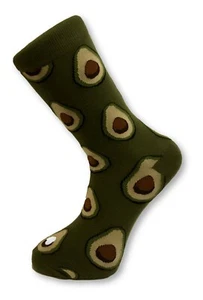 Frederick Thomas avocado design green mens novelty cotton socks - Picture 1 of 1