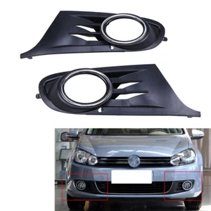 2Pcs Front Foglight Grille Fit For VW Golf MK6 GTI 10-13 Left & Right New - Picture 1 of 6