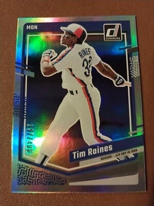 2023 TARJETA DE BÉISBOL TIM RAINES DONRUSS PRIZM /400 MONTREAL EXPOS YANKEES #223 - Imagen 1 de 3