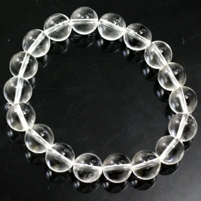 Pulsera elástica con cuentas redondas de piedras preciosas hechas a mano de 10 mm equilibrio curativo para mujer Foto 1 de 4