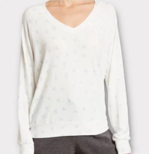 PJ Salvage Sweatshirt Pajama Top Large Hearts Lovecore Cozycore Soft NWT - Picture 1 of 6