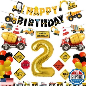 Construction 2nd Birthday Party Supplies Dump Truck Party Decorations Kits Se - Picture 1 of 5